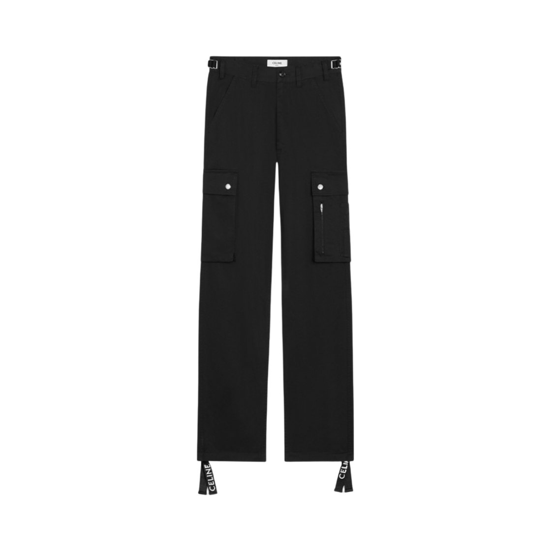 셀린느 카고 팬츠 코튼 리넨 블랙