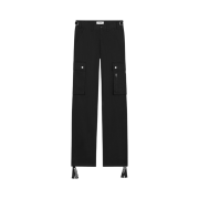 Celine Cargo Pants in Cotton Linen Black