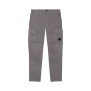 C.P. Company Stretch Sateen Cargo Pants Ergonomic Fit Metal Grey - 22FW