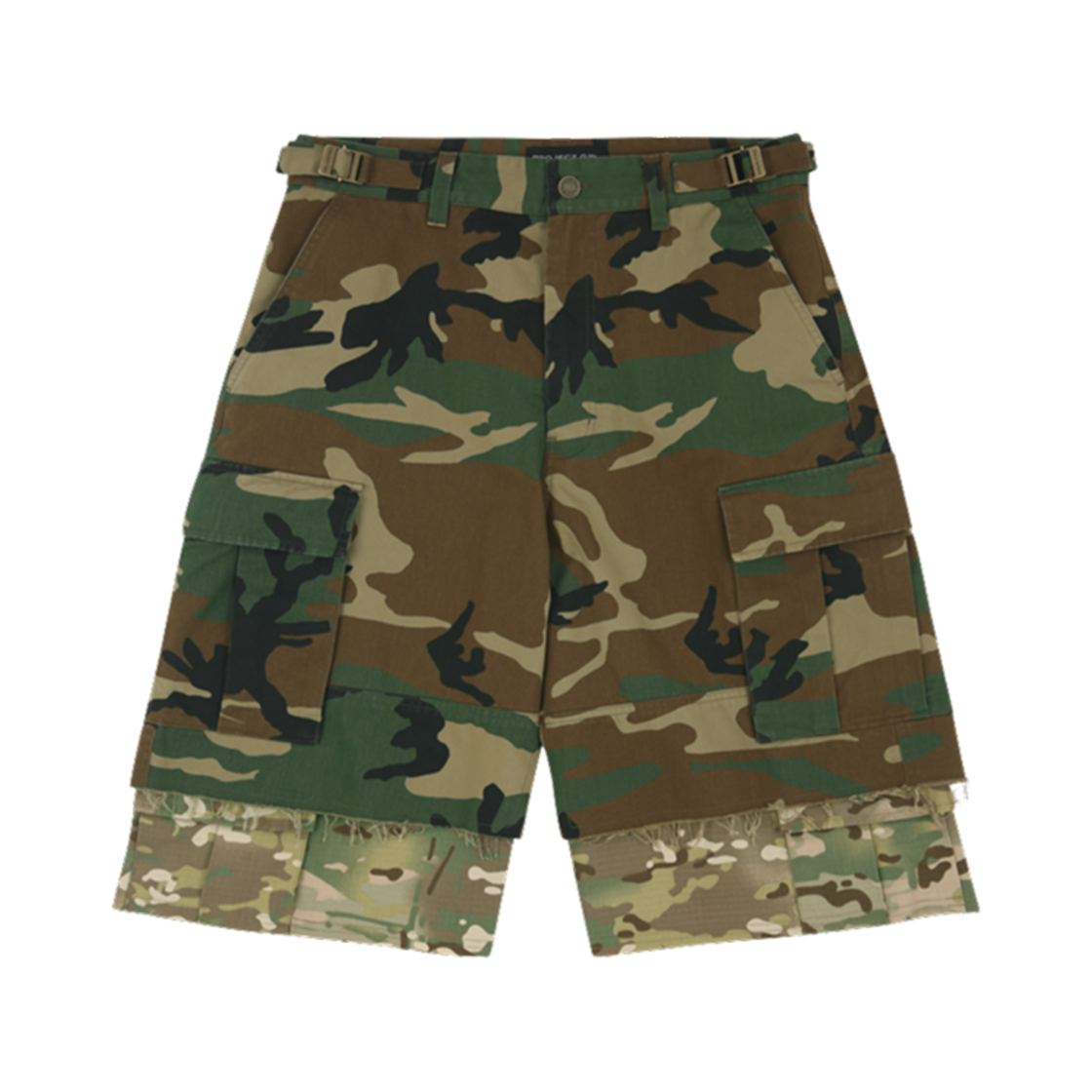 프로젝트 G/R 레이어드 스커트 카고 쇼츠 카모(Project G/R Layered Skirt Cargo Shorts Camo)