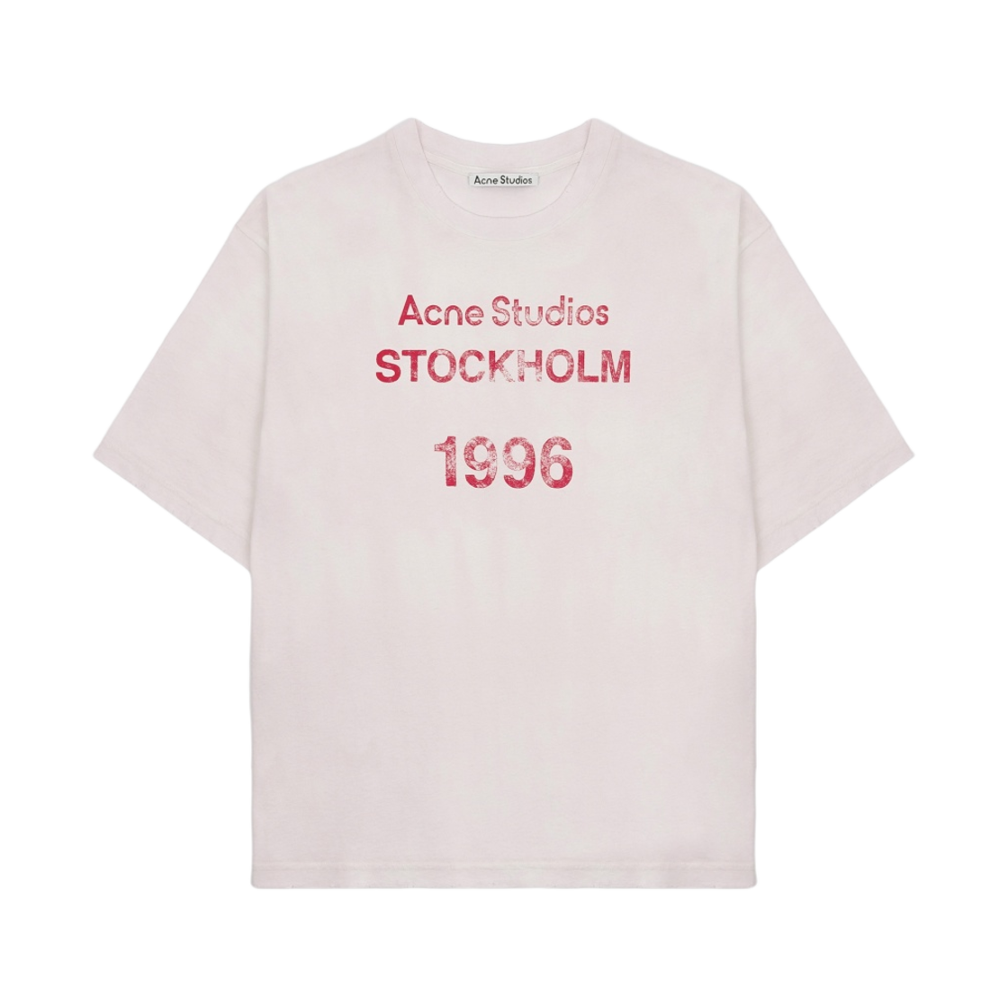 아크네 스튜디오 로고 스탬프 티셔츠 페일 오렌지(Acne Studios Logo Stamp T-Shirt Pale Orange) - 1