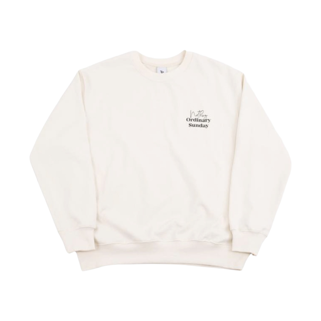 NOS7 커시브 로고 스웨트셔츠 크림(NOS7 Cursive logo Sweatshirt Cream)
