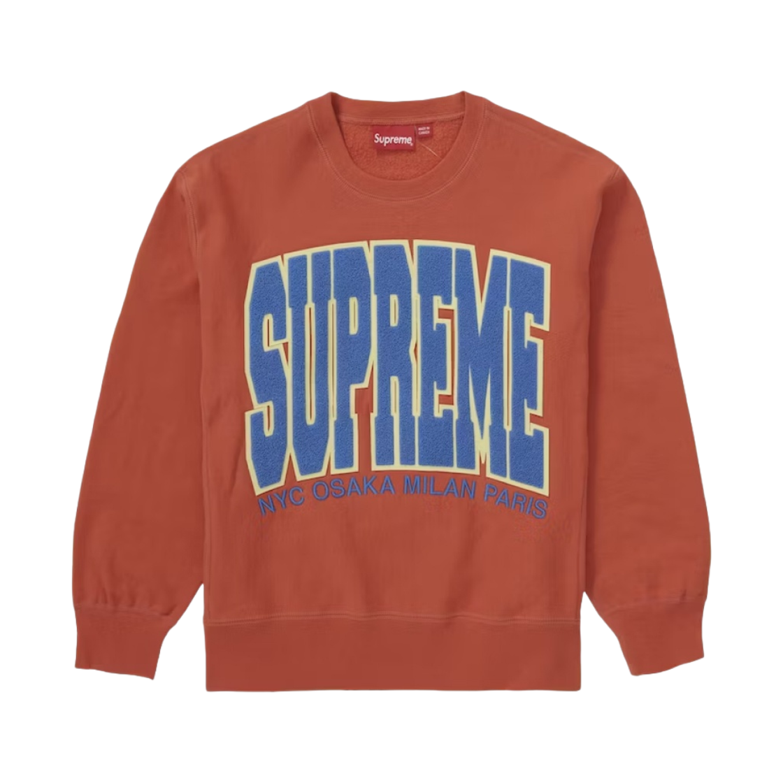 슈프림 시티스 아크 크루넥 번트 오렌지 - 21FW(Supreme Cities Arc Crewneck Burnt Orange - 21FW) - 1