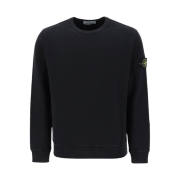 Stone Island 63051 Cotton Fleece Garment Dyed Sweatshirt Black - 24SS