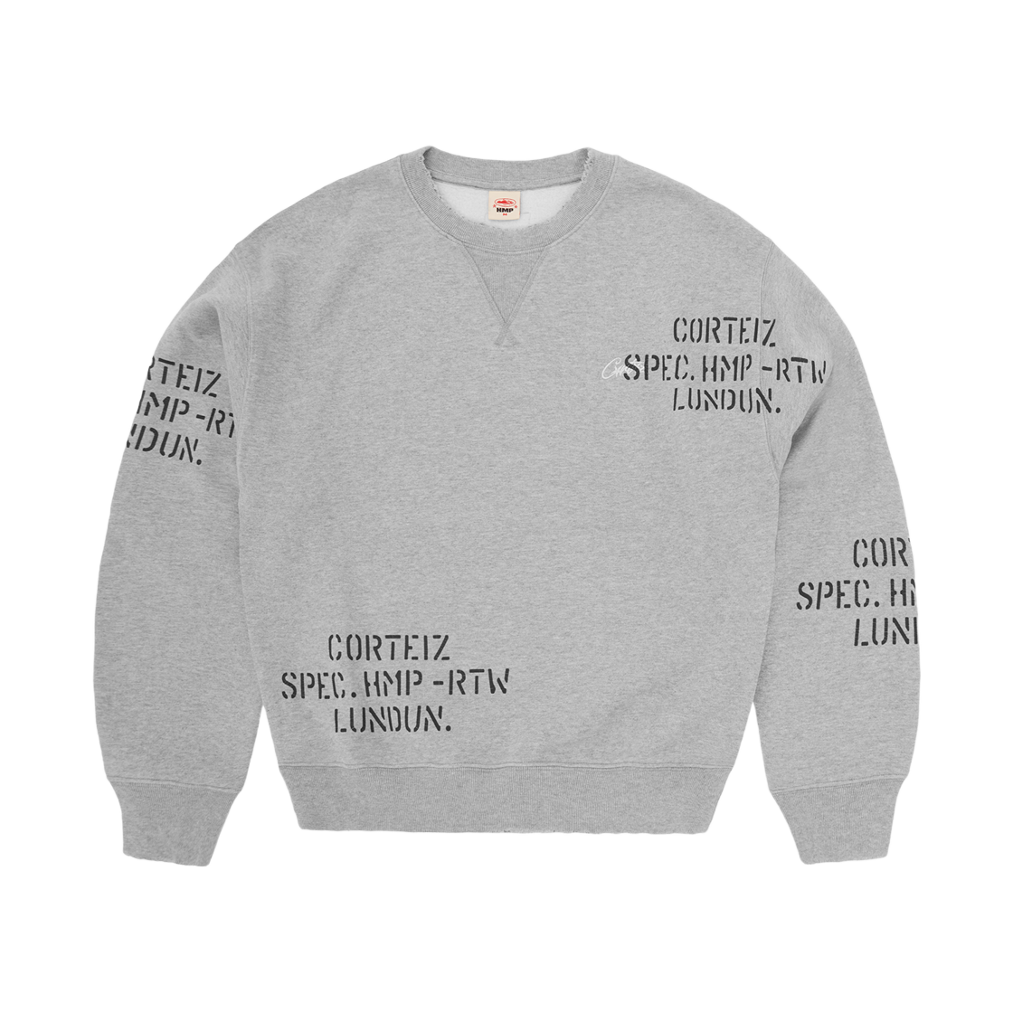 코르테이즈 HMP 스텐실 크루넥 라이트 헤더(Corteiz HMP Stencil Crewneck Light Heather) - 1