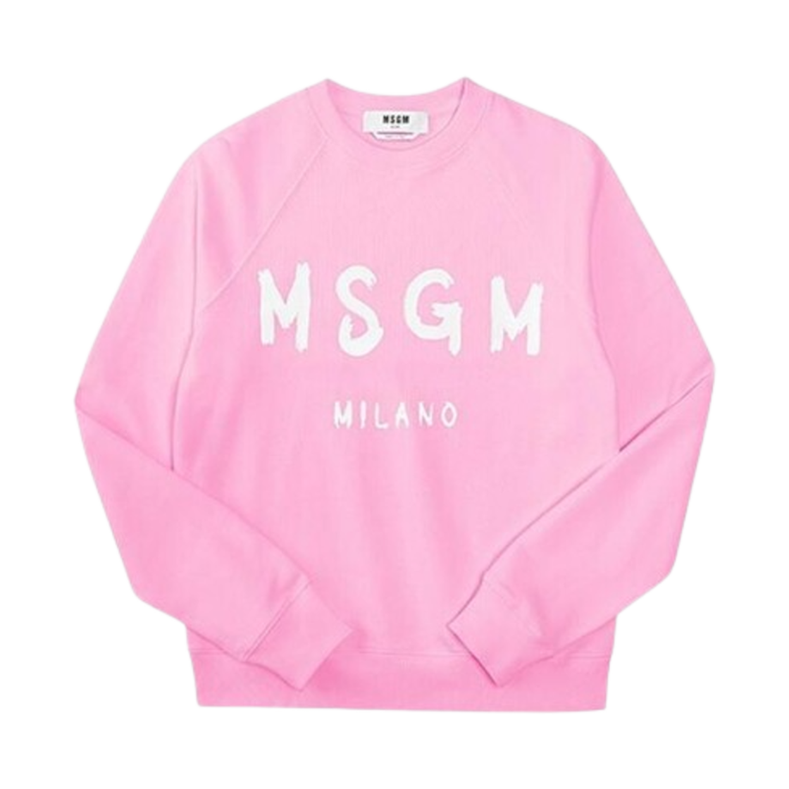 2000MDM513-200000-12 (W) MSGM Cotton Crewneck Sweatshirt with Brushed Logo Pink
