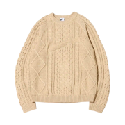 Nike Cable Knit LS Sweater Rattan - US/EU