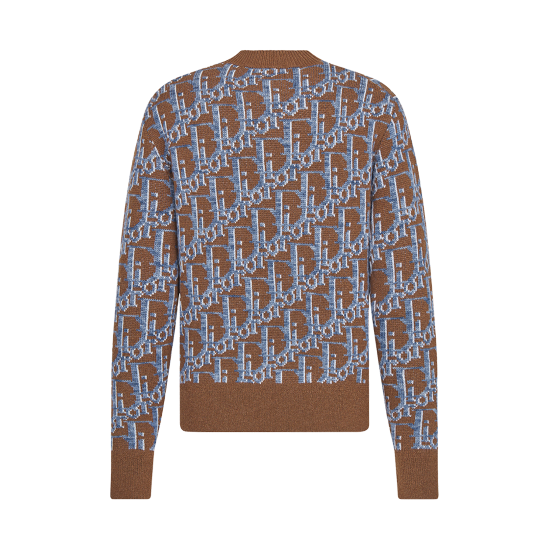 디올 울 자카드 오블리크 스웨터 브라운 블루(Dior Wool Jacquard Oblique Sweater Brown Blue) - 2