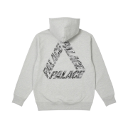 Palace P-3 Snake Applique Hood Grey Marl - 23SS