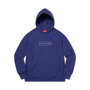 Supreme x Kaws Chalk Logo Hooded Sweatshirt Washed Navy - 21SS