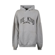 Balenciaga Be Kind Round Oversized Hoodie Grey