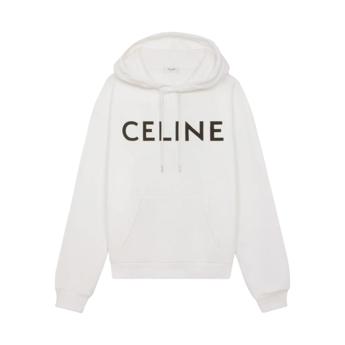 셀린느 코튼 플리스 루즈 후드 오프 화이트 블랙