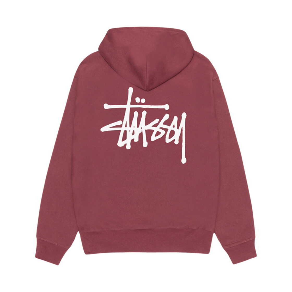 스투시 베이직 스투시 후드 옥스블러드 2024(Stussy Basic Stussy Hoodie Oxblood 2024)