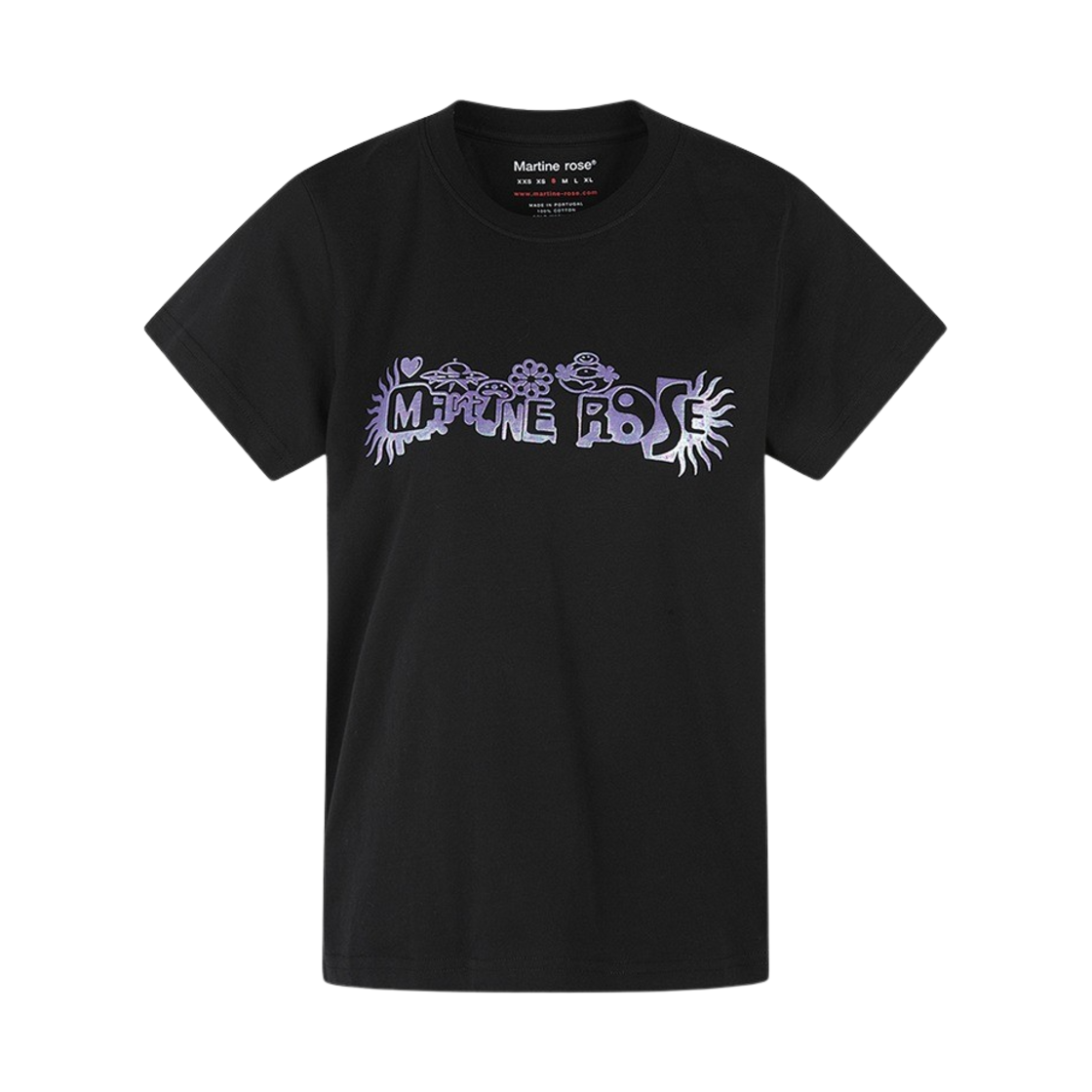 KM4BTSSMR19BK Martine Rose Shrunken T-Shirt Black Megatrip
