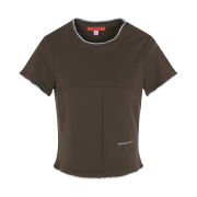 Eckhaus Latta Women Lapped Baby Tee Demitasse Edge
