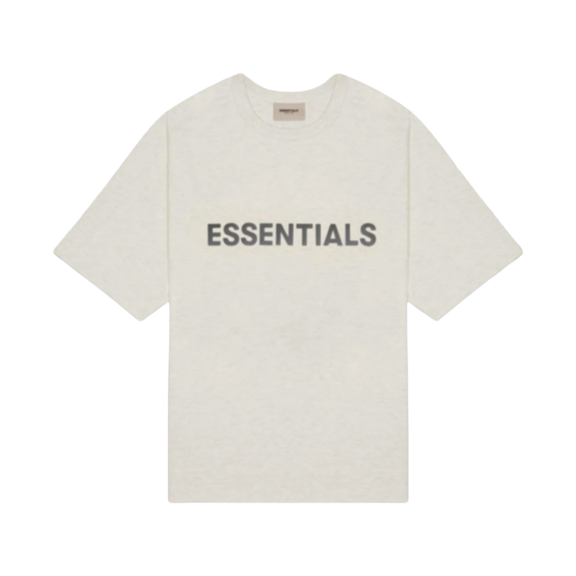 에센셜 3D 실리콘 아플리케 박시 티셔츠 오트밀/오트밀 헤더/라이트 헤더 오트밀 2020