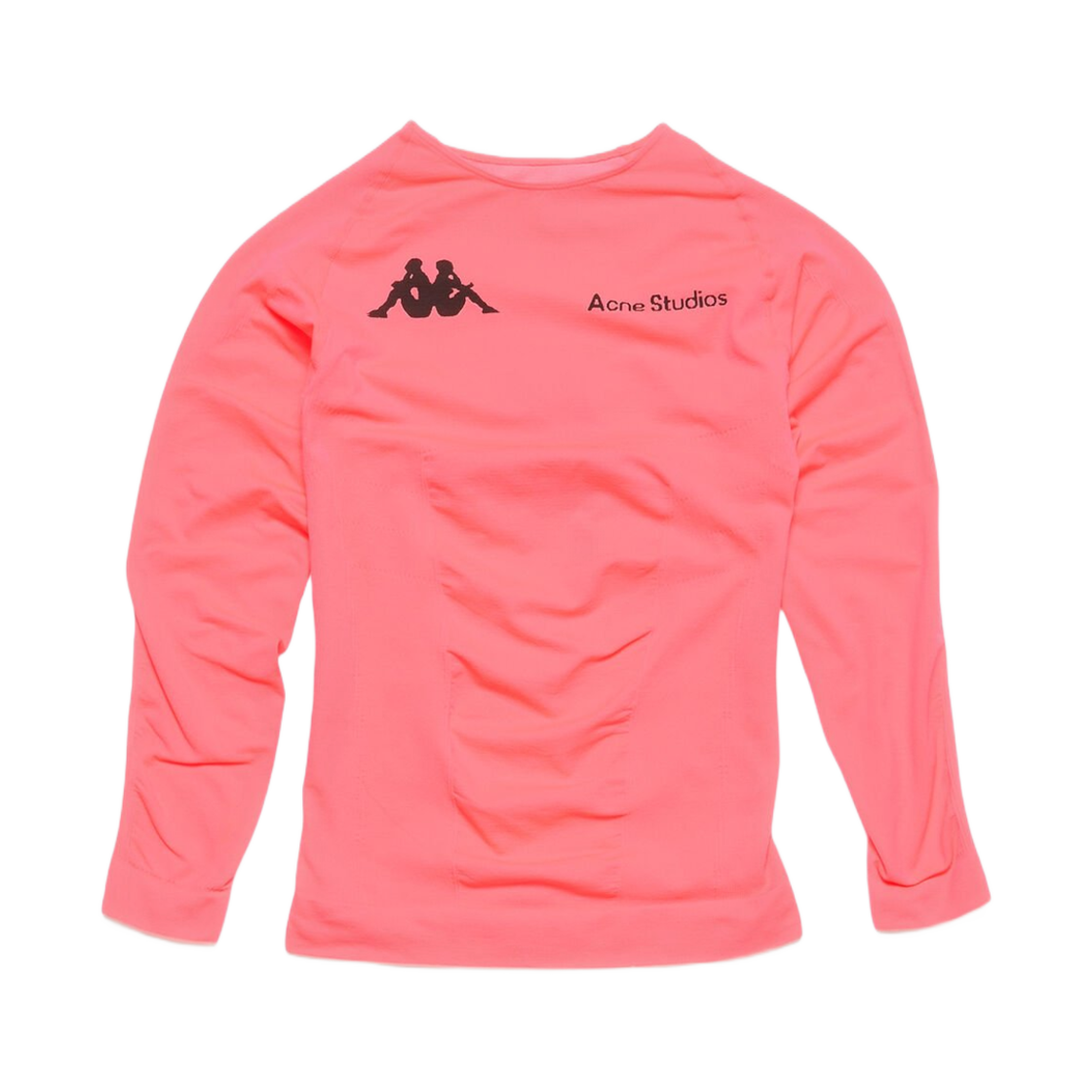 아크네 스튜디오 x 카파 롱슬리브 로고 티셔츠 네온 핑크(Acne Studios x Kappa Long Sleeve Logo T-Shirt Neon Pink)