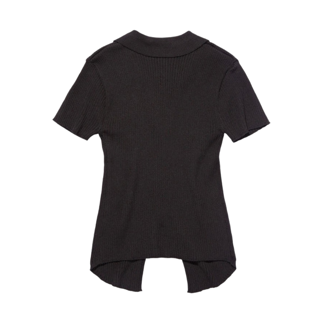 (W) 미스치프 니티드 투톤 숏슬리브 블랙((W) Mischief Knitted Two Tone Short Sleeve Black-Black) - 2