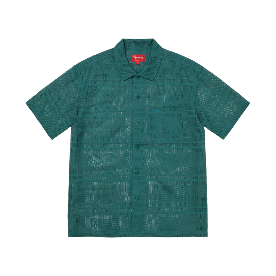 슈프림 메쉬 스트라이프 숏슬리브 셔츠 그린 - 23SS(Supreme Mesh Stripe S/S Shirt Green - 23SS) - 1