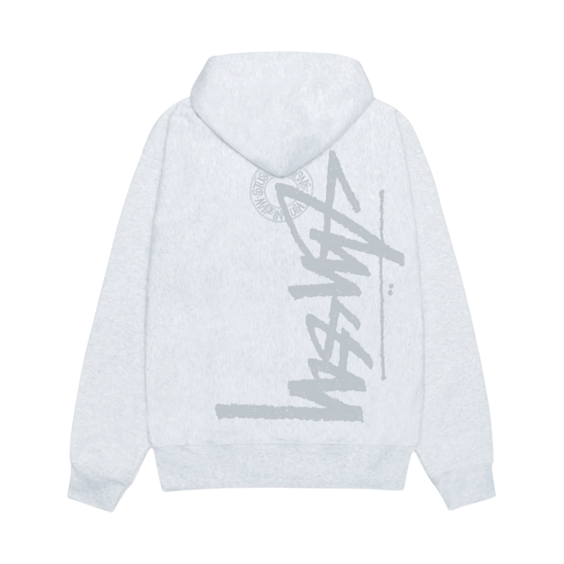 스투시 부아나 스탁 집 후드 애쉬 헤더(Stussy Buana Stock Zip Hoodie Ash Heather)