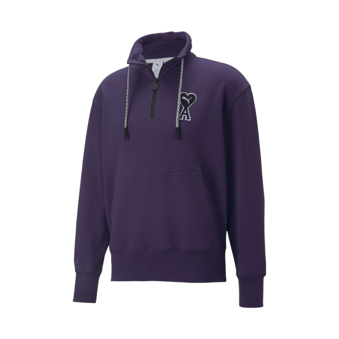 푸마 x 아미 하프집 스웨트셔츠 딥 플럼(Puma x AMI Half-Zip Sweatshirt Deep Plum) - 1