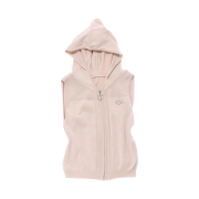 (W) Mischief Rhombus Hooded Knit Vest Beige