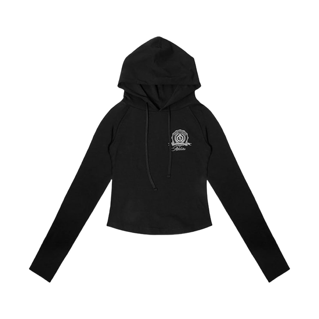 본투윈 애슬래틱 엠블럼 슬림 후디 블랙