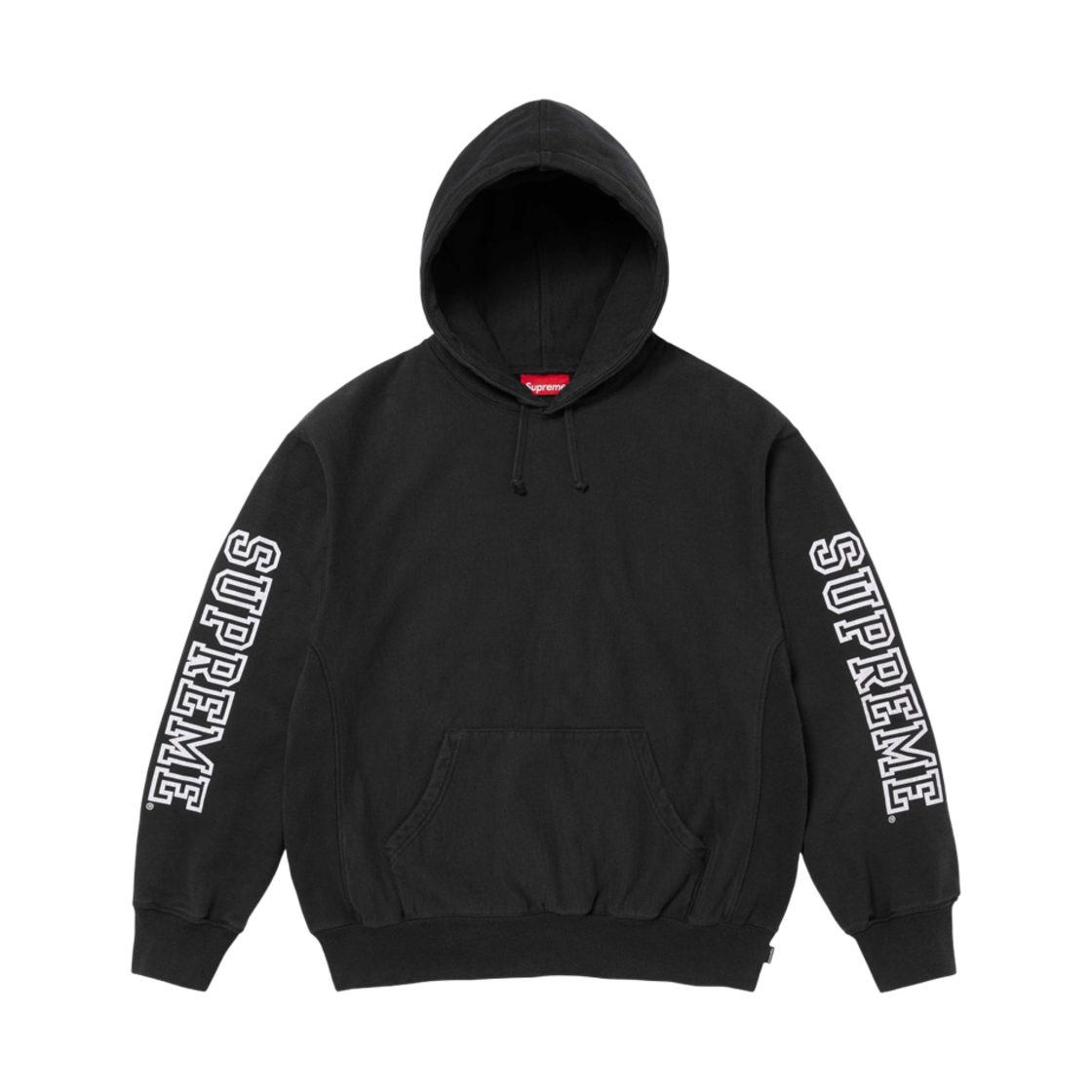 - Supreme Collegiate Sleeve Hooded Sweatshirt Black - 24FW
