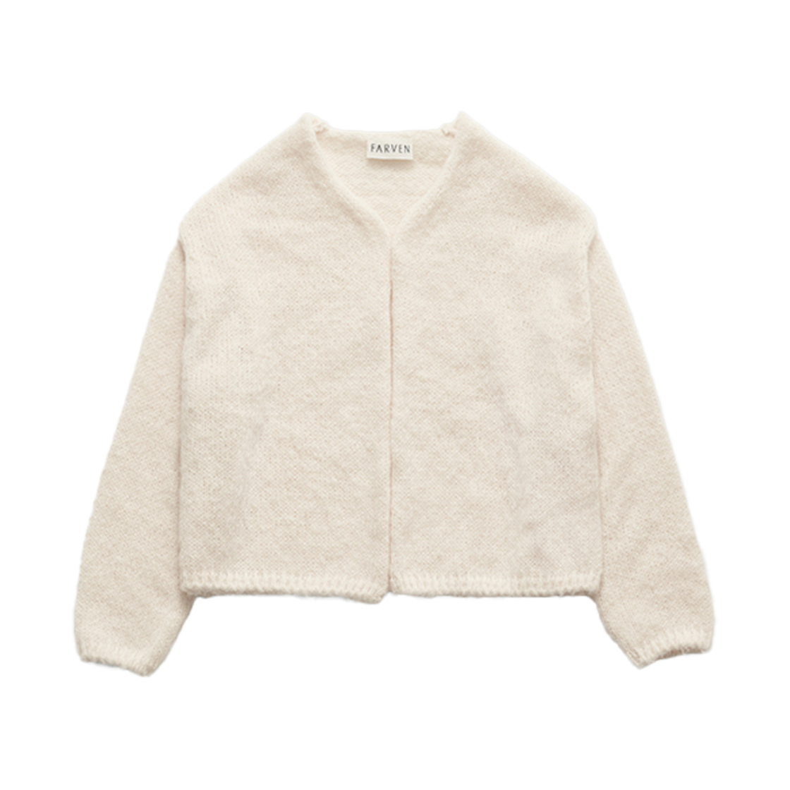 파르벵 스트로우 리사이클 폴리에스터 가디건 아이보리(FARVEN Straw Recycle Polyester Cardigan Ivory)