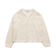 FARVEN Straw Recycle Polyester Cardigan Ivory