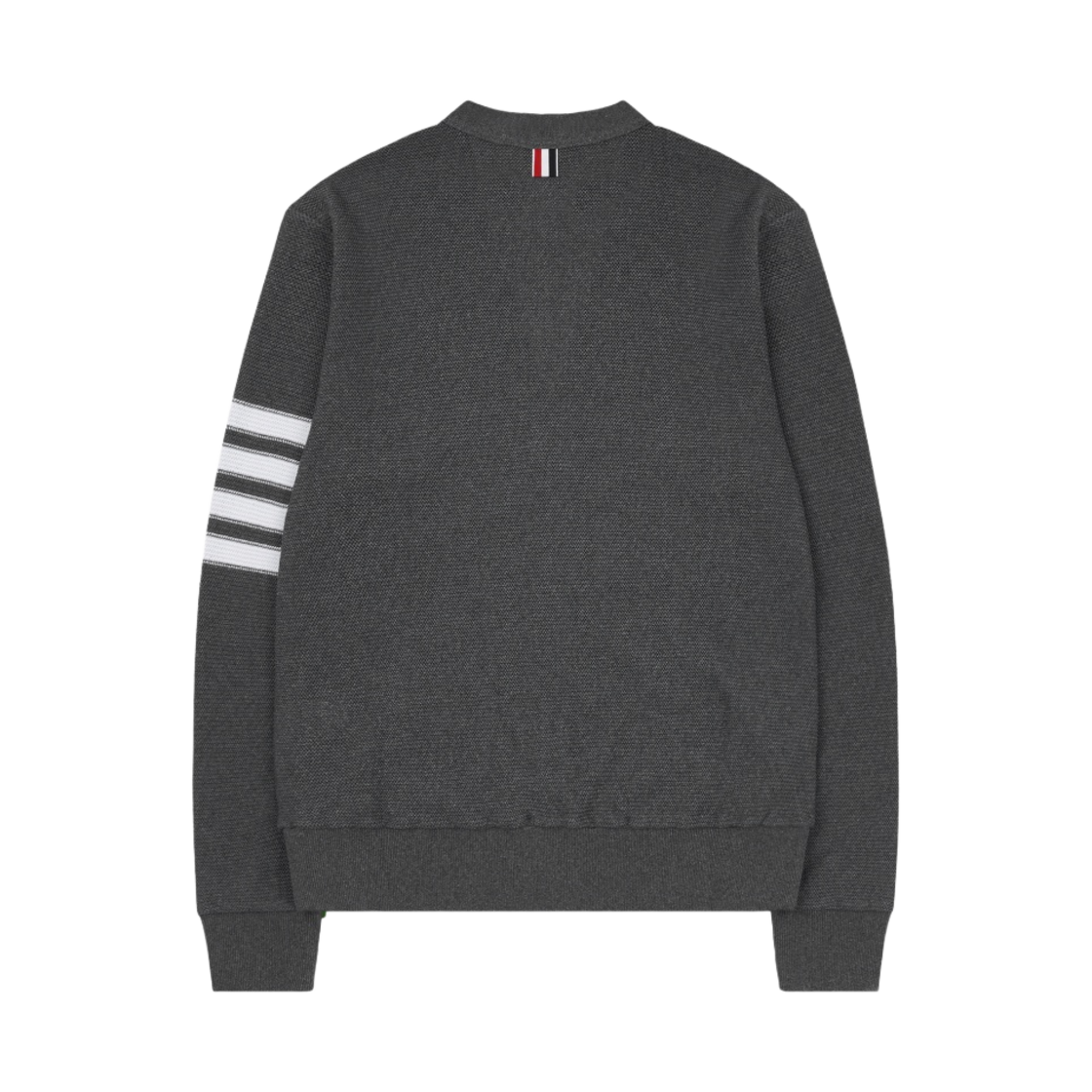 톰브라운 오픈 라셀 스티치 사선 브이넥 가디건 미디움 그레이(Thom Browne Open Raschel Stitch 4-Bar V-Neck Cardigan Medium Grey) - 2