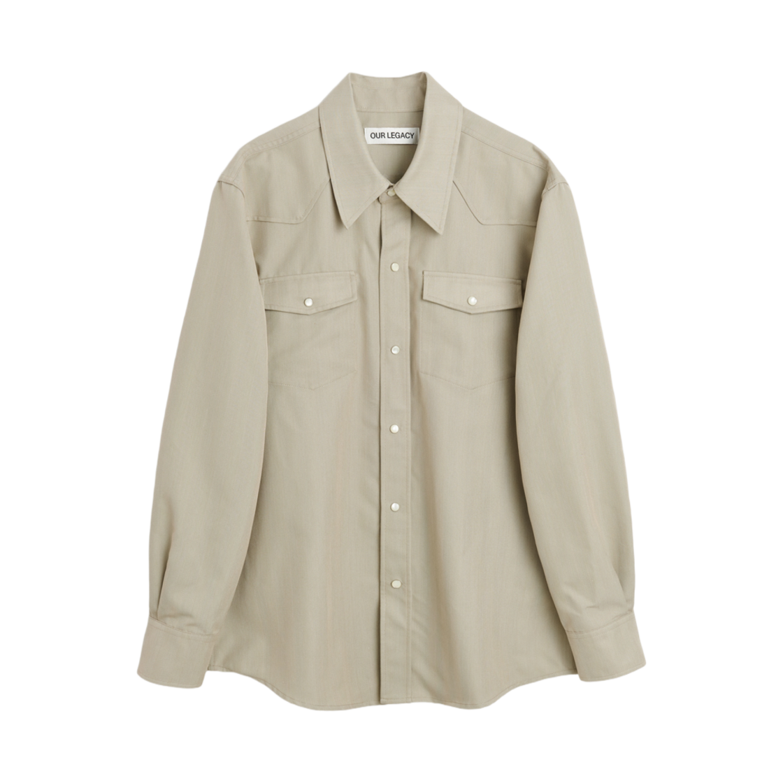 M4242FL Our Legacy Lucid Pistachio Rural Wool Frontier Shirt