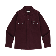 Thevinylhouse Corduroy Western Shirts Burgundy