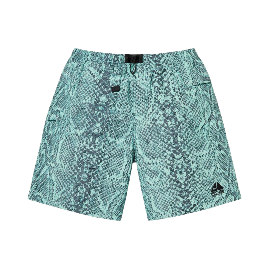슈프림 x 나이키 ACG 나일론 트레일 쇼츠 민트 스네이크스킨 - 22FW