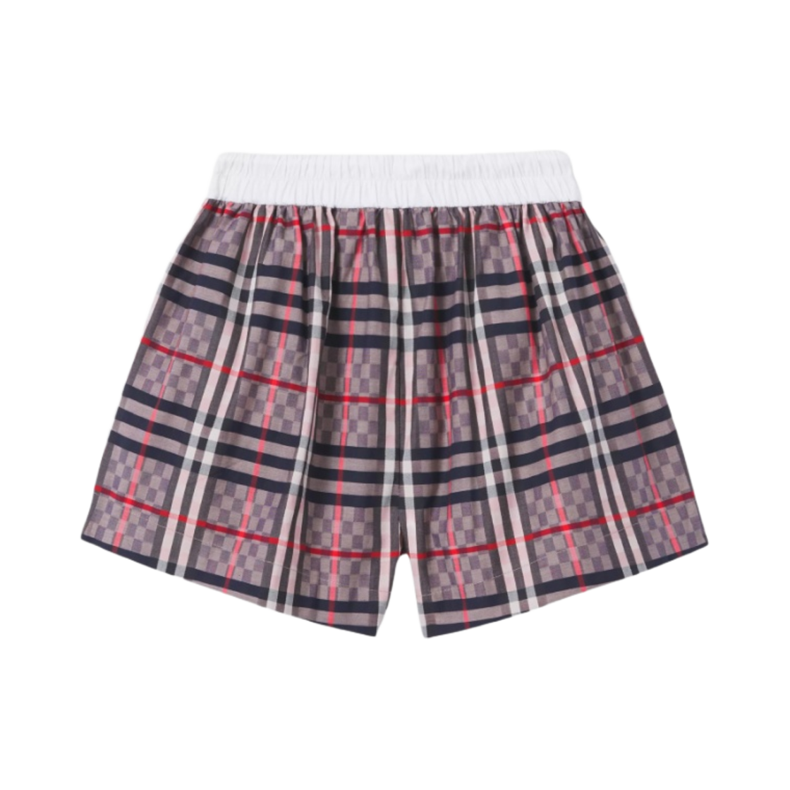 (키즈) 버버리 체커보드 스트레치 코튼 자카드 쇼츠 페일 로즈((Kids) Burberry Chequerboard Stretch Cotton Jacquard Shorts Pale Rose) - 2