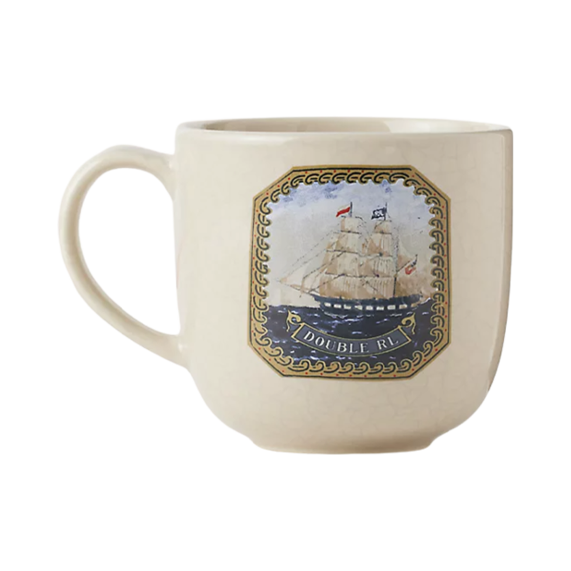 더블알엘 세일보트 머그 크림 네이비 멀티(Double RL Sailboat Mug Cream Navy Multi)