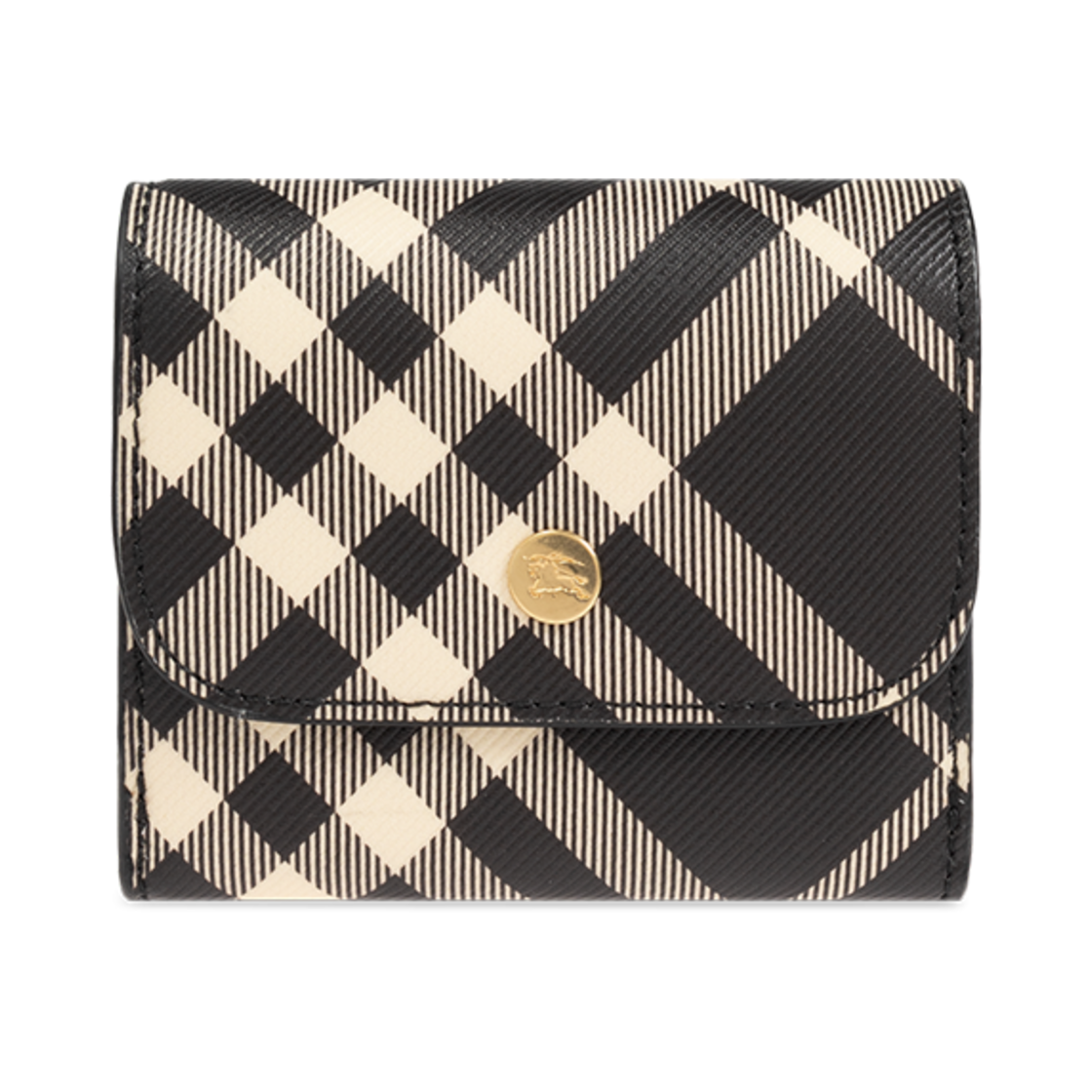 8094249 Burberry Check Pattern Wallet Black