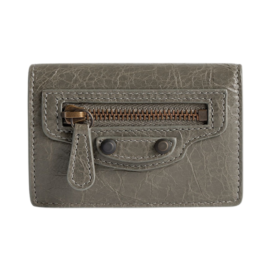 8106692ABFY3258 Balenciaga Le City Mini Wallet Army Green