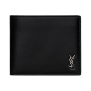 Saint Laurent Tiny Cassandre East/West Wallet in Matte Leather Black