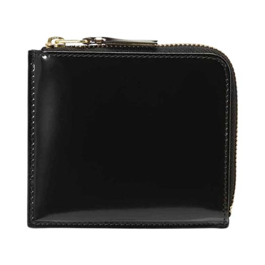 Comme des Garcons SA3100MI Mirror Inside Zip Wallet Black Gold
