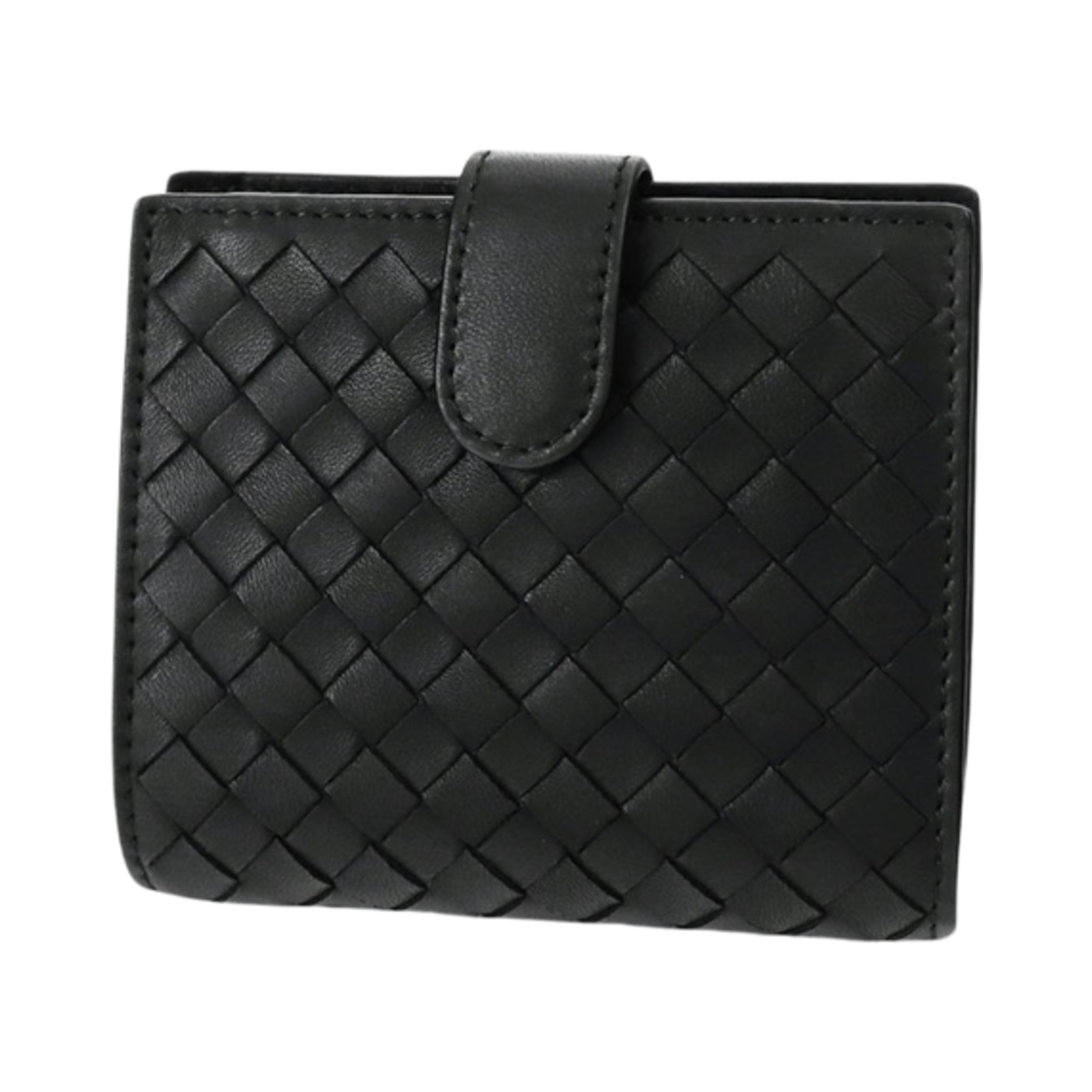 121059V00168806 Bottega Veneta Intrecciato Bi-Fold Wallet Black