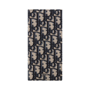 Dior Vertical Long Wallet Beige & Black Dior Oblique Jacquard