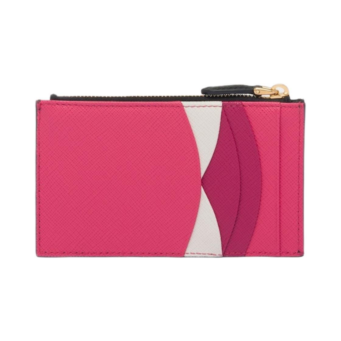 프라다 사피아노 레더 카드 홀더 블랙 히비스커스(Prada Saffiano Leather Card Holder Black Hibiscus) - 2
