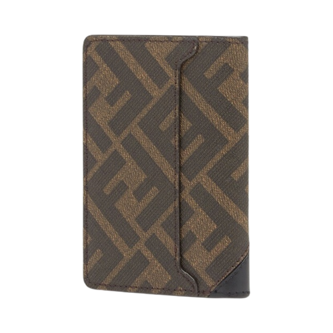 펜디 다이애그널 패브릭 레더 카드 홀더 브라운(Fendi Diagonal Fabric leather Card Holder Brown) - 3