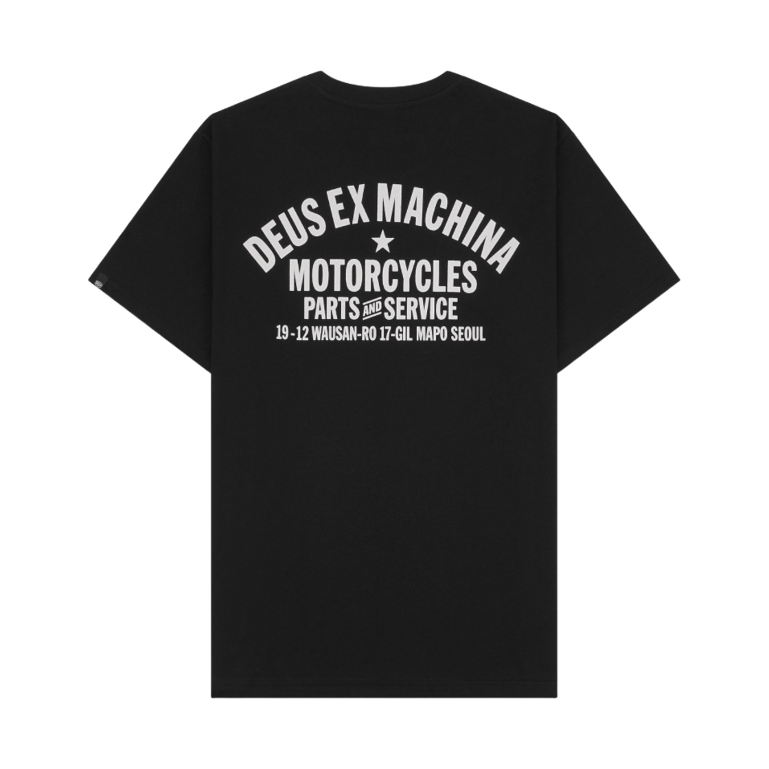 데우스 엑스 마키나 서울 어드레스 티셔츠 블랙(Deus Ex Machina Seoul Address T-Shirt Black)