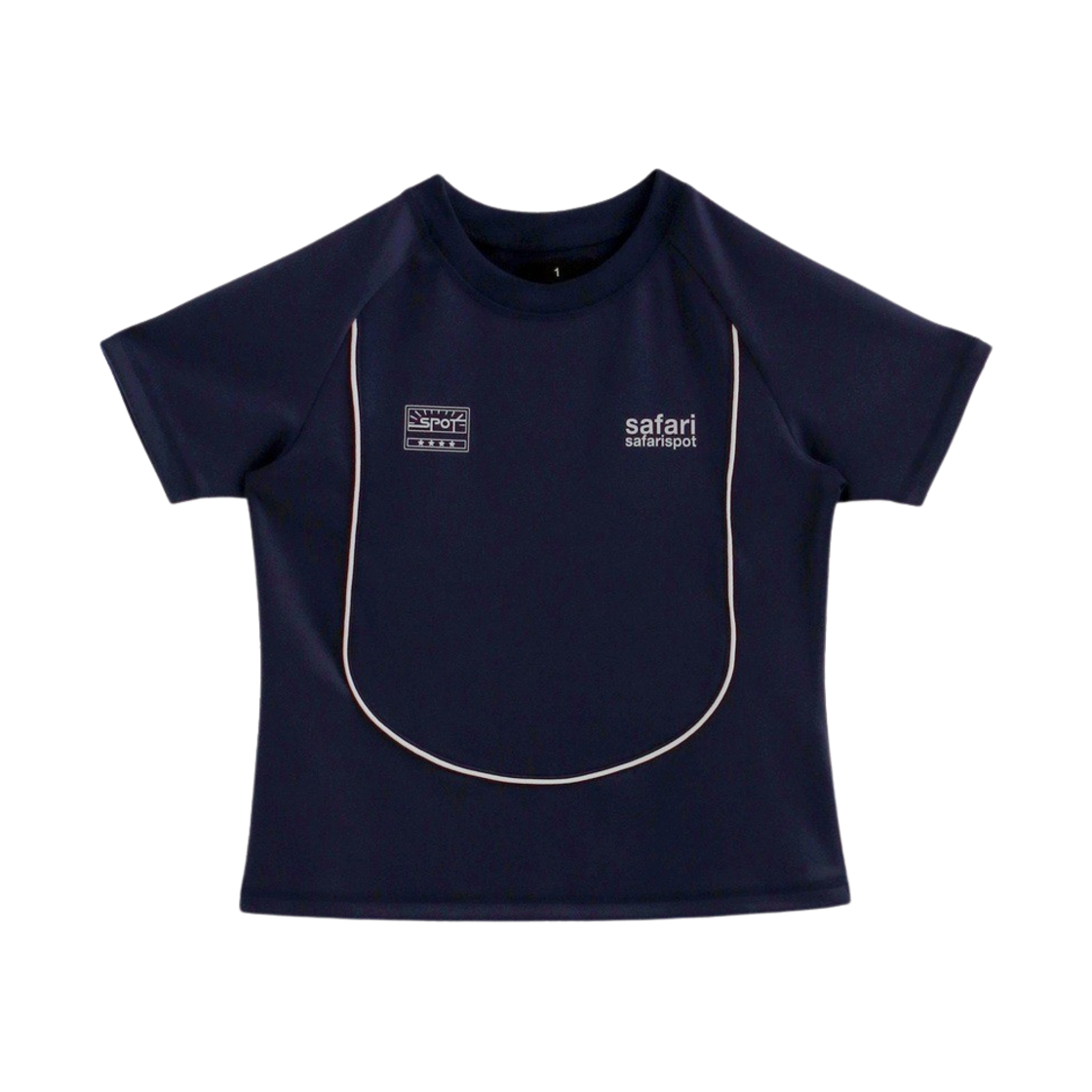 사파리스팟 우먼 1/2 스포츠 저지 탑 네이비(Safarispot Women 1/2 Sforts Jersey Top Navy) - 1