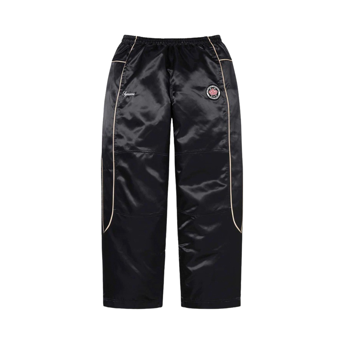 KM4APALSP12BK Supreme Satin Track Pant Black - 24SS