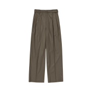 (W) Auralee Super Fine Tropical Wool Slacks Dark Khaki