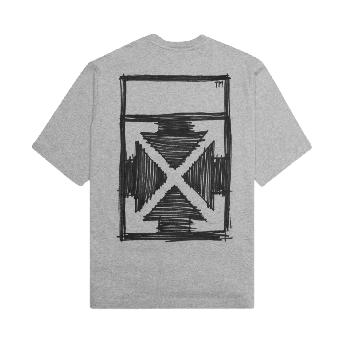 오프화이트 네거티브 마커 애로우 스케이트 숏슬리브 티셔츠 그레이(Off-White Negative Marker Arrow Skate S/S T-Shirt Grey) - 1
