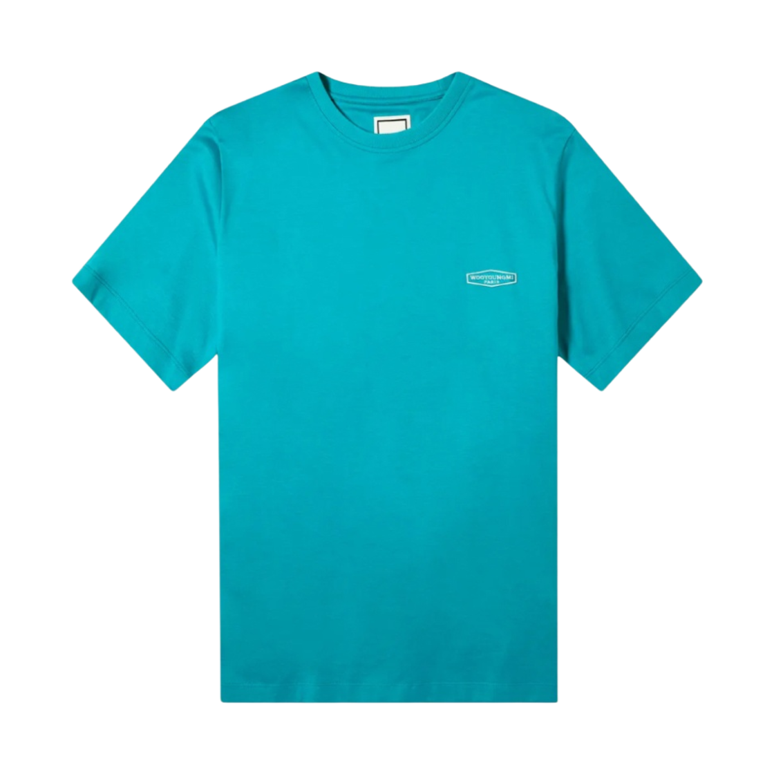 우영미 화이트 백로고 티셔츠 그린 - 21SS